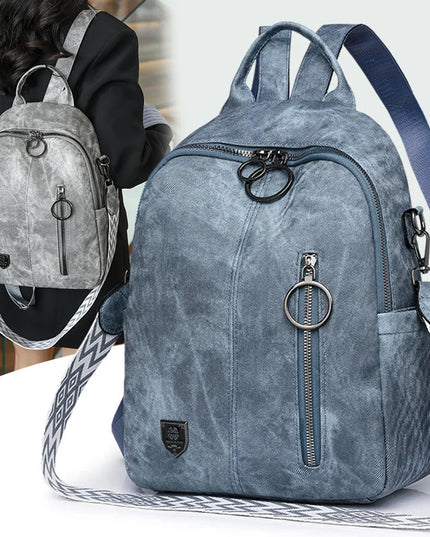 Weicher Leder Rucksack für Damen – Retro-Stil & vielseitig