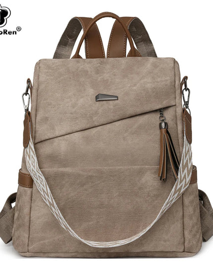 Damen Leder Rucksack – Stilvoller Daypack für Alltag & Schule