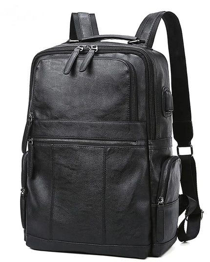 Herren Lederrucksack Schwarz – Vielseitig für Reise & Alltag