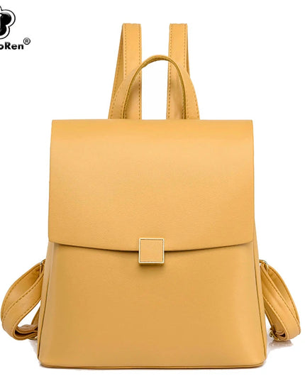 Eleganter Leder Rucksack Damen – Geräumig für Alltag & Reise