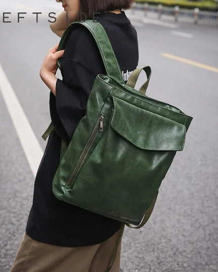 Vintage Leder Rucksack Damen – Y2K Mode für Reise & Schule