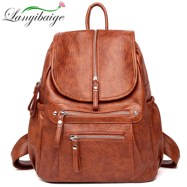 Vintage Lederrucksack für Damen – Stilvoll für Alltag & Reise