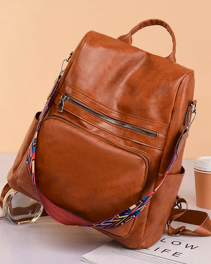 Vintage Leder Rucksack Damen – Stilvoll & Sicher für Reise & Alltag