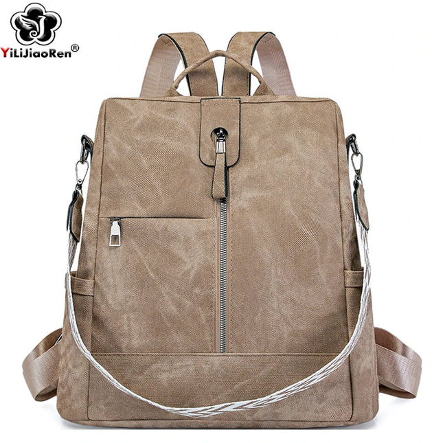 Damen Leder Rucksack – Leicht & Diebstahlsicher für Alltag & Reise