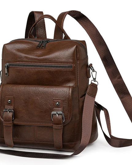 Retro Leder Rucksack Damen – Multifunktional & Geräumig für Alltag & Reise