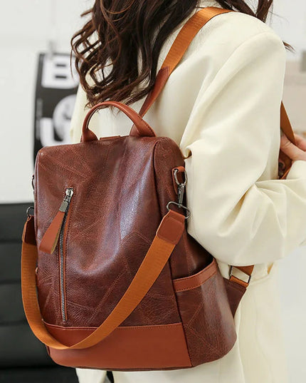 Vintage Lederrucksack für Damen – Ideal für Uni & Reise