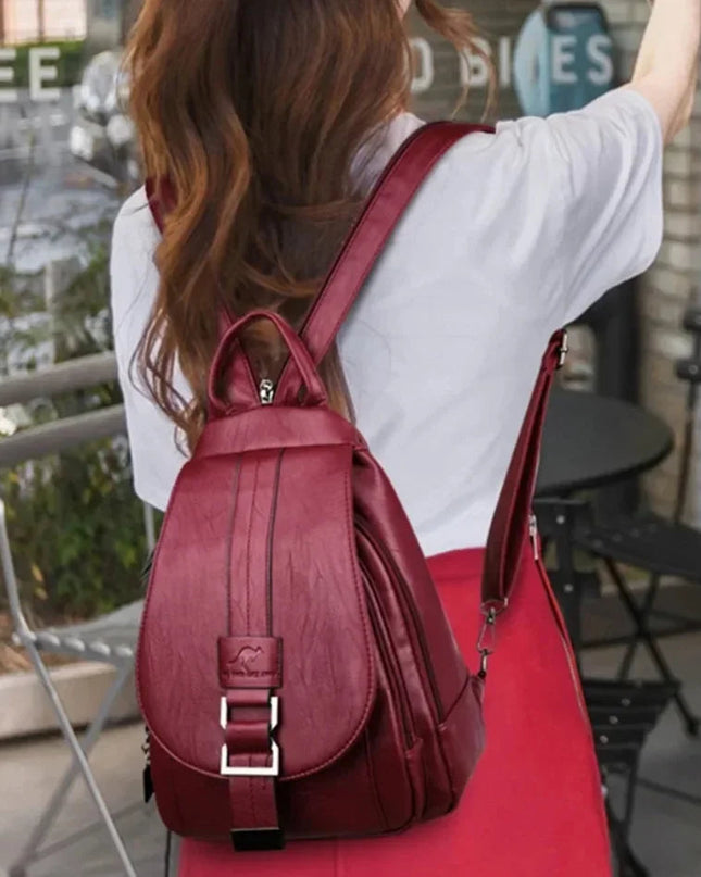 Vielseitiger Leder Rucksack für Damen – Dein Vintage Begleiter