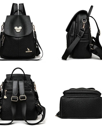 Eleganter Leder Rucksack für Damen – Ideal für Alltag & Reise