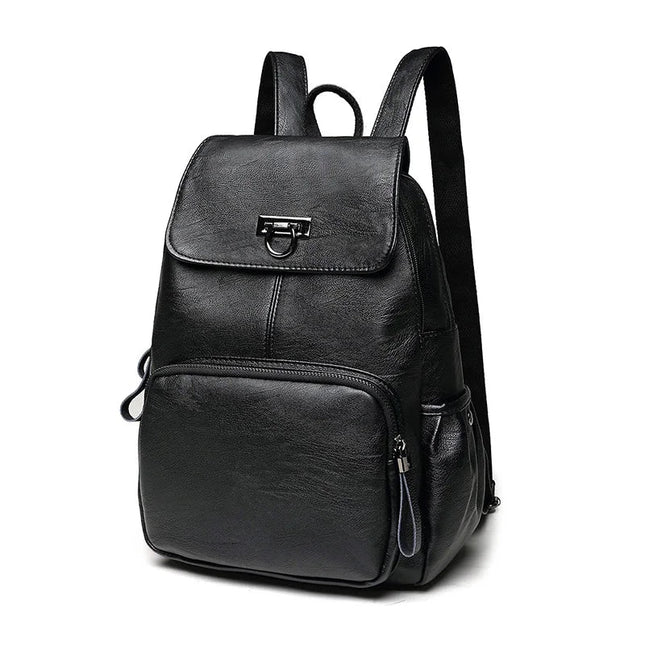 Eleganter Damen Leder Rucksack aus Schafsleder – Weinrot & Wasserfest