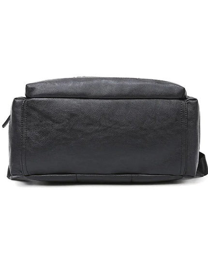 Robuster Herren Leder Rucksack Schwarz – Ideal für Reise & Alltag