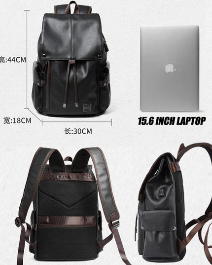 Vintage Leder Rucksack für Herren | 15.6" Laptop | Robust & Wasserfest