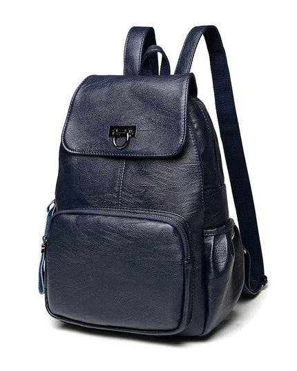 Weinroter Lederrucksack für Damen aus Schafsleder - Wasserabweisend