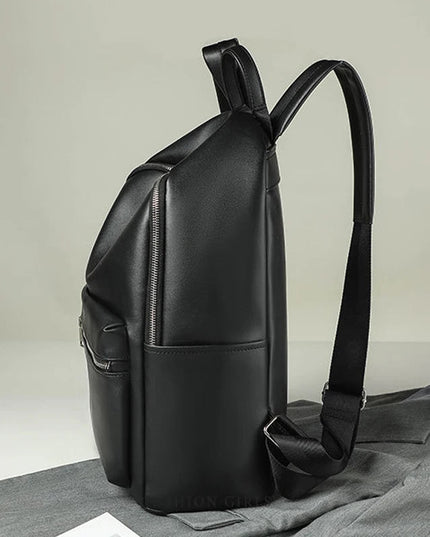 Damen Lederrucksack Schwarz – Geräumig & Vielseitig für Uni & Reise