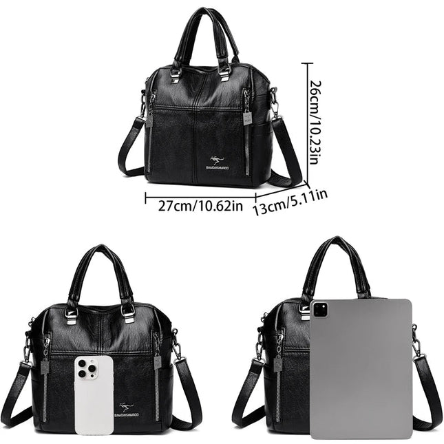 Vielseitiger Lederrucksack für Damen – Alltag & Reise