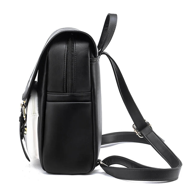 Lässiger Lederrucksack-Stil mit Reißverschluss für Schule & Alltag
