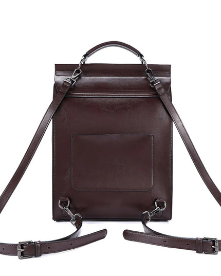 Damen Leder Rucksack – Vielseitige Umhängetasche & Laptop Daypack