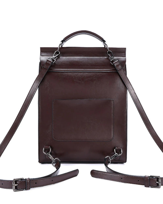 Damen Leder Rucksack – Vielseitige Umhängetasche & Laptop Daypack