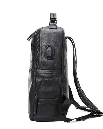Herren Lederrucksack Schwarz – Vielseitig für Reise & Alltag