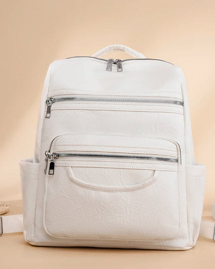 Leder Rucksack Damen 2024 – Klassischer Lammleder Rucksack für Alltag & Reise