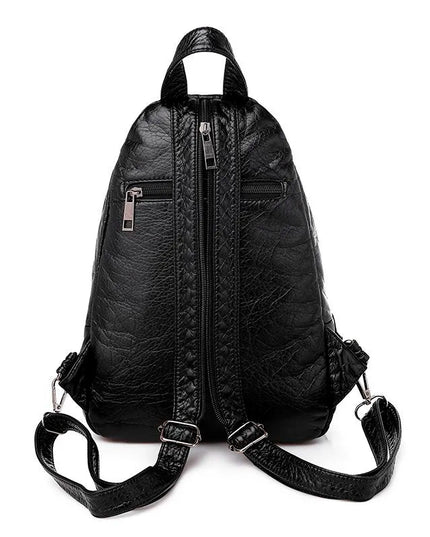 Weicher Lederrucksack für Damen – Klein, bestickt & ideal für Reisen