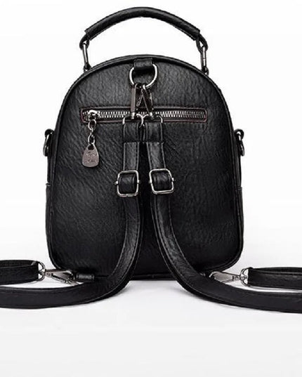 Weicher Lederrucksack Damen: Klein, vielseitig als Schultertasche