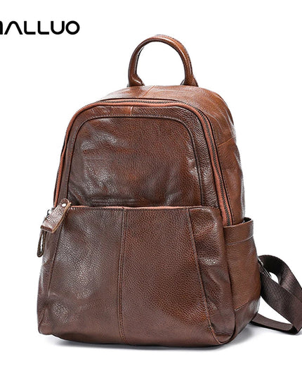 Lederrucksack Damen aus weichem Rindsleder für Alltag & Reise