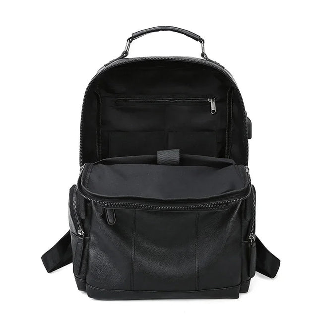 Herren Lederrucksack Schwarz – Vielseitig für Reise & Alltag