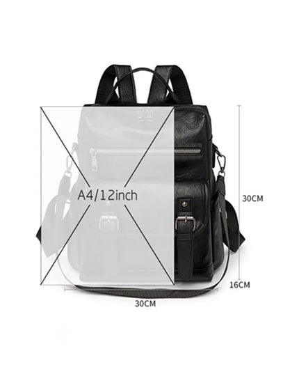Weicher Lederrucksack Damen – Retro & Vielseitig für Alltag & Reise