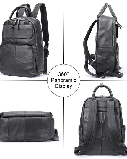 Großer Leder Rucksack für Herren: Laptopfach, Business & Freizeit