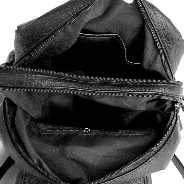 Vintage Lederrucksack für Damen – Schultertasche & Reisebegleiter